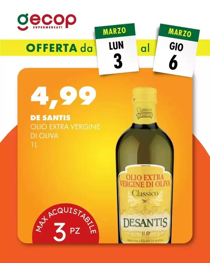Offerta da marzo lun 3 al marzo gio 6 - 1