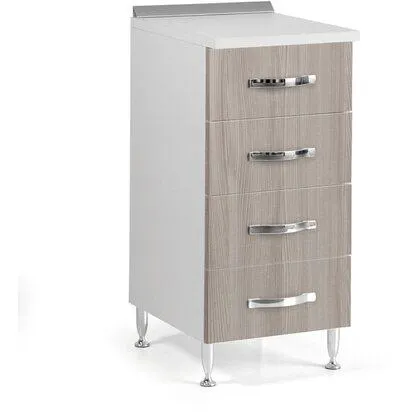 Base cucina 40 cm 4 cassetti olmo
