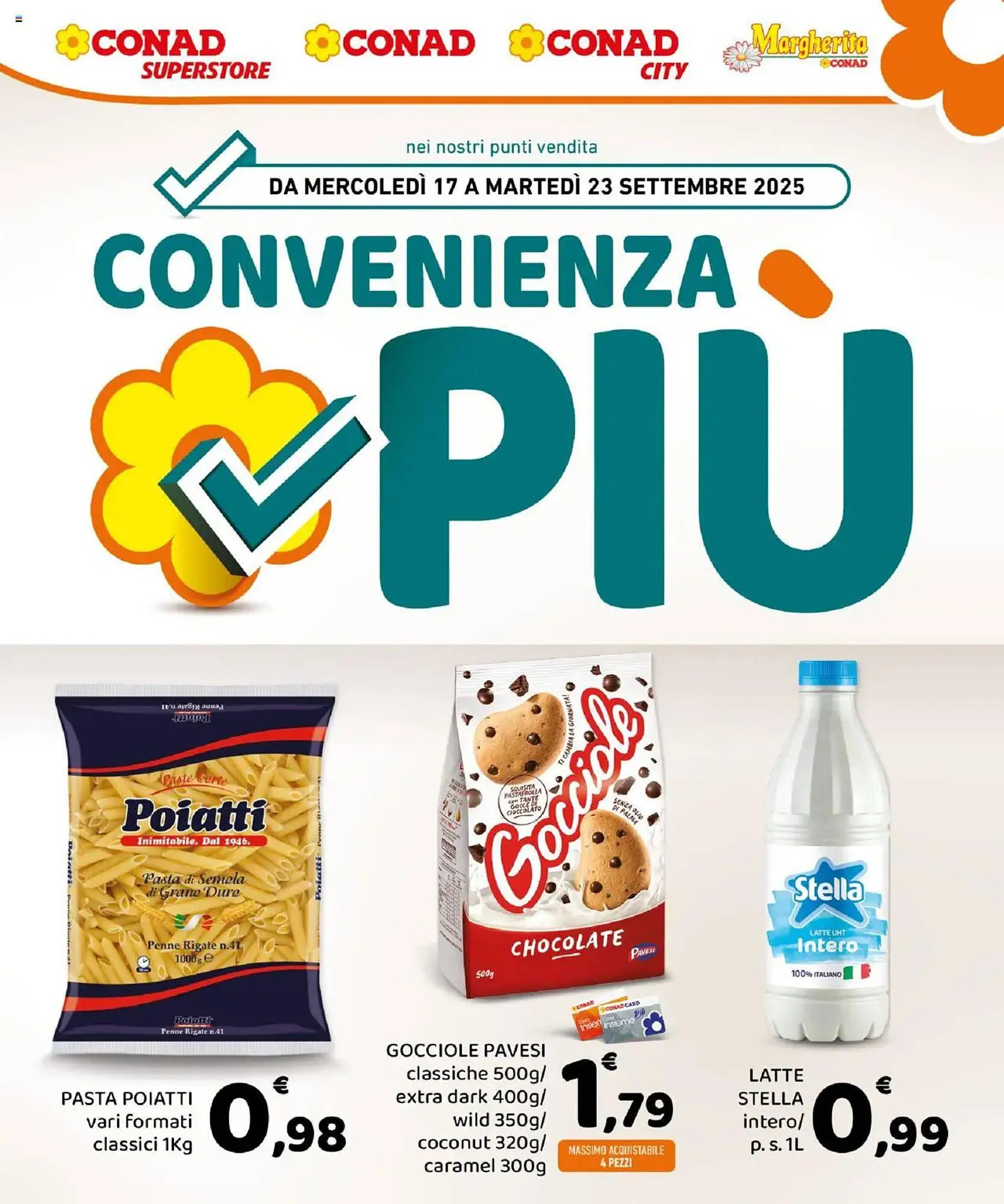 Volantino Conad da 17 settembre a 23 settembre di 2025 - Pagina del volantino 1