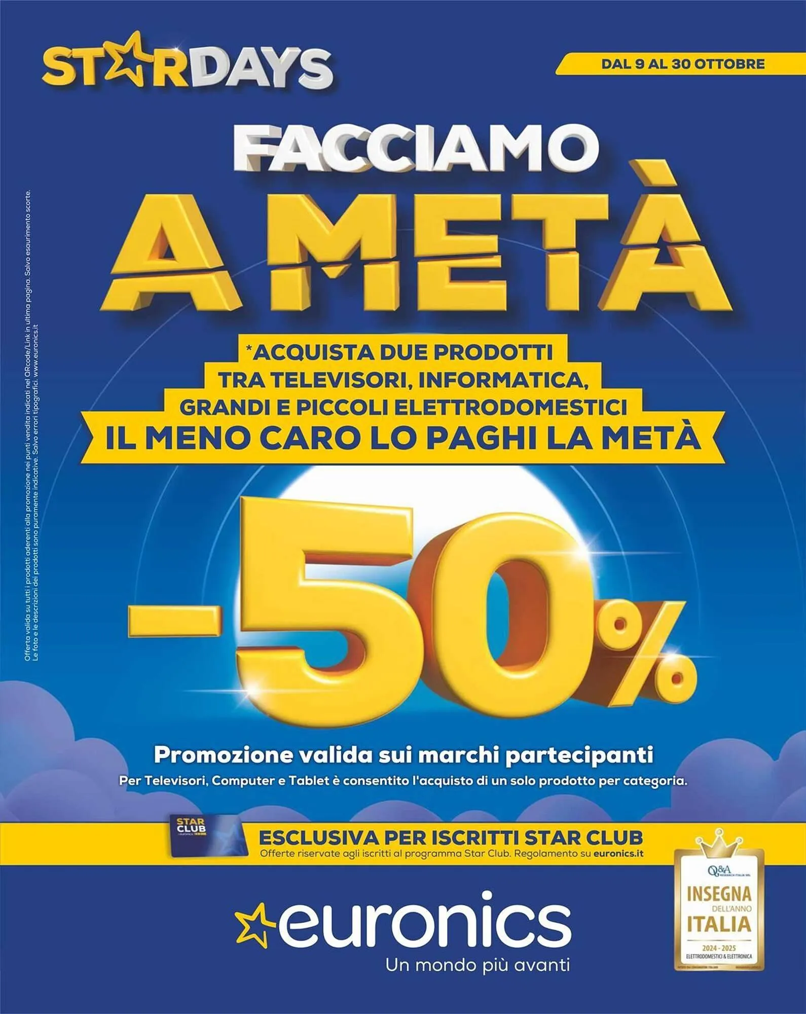 Volantino Euronics da 9 ottobre a 30 ottobre di 2025 - Pagina del volantino 1