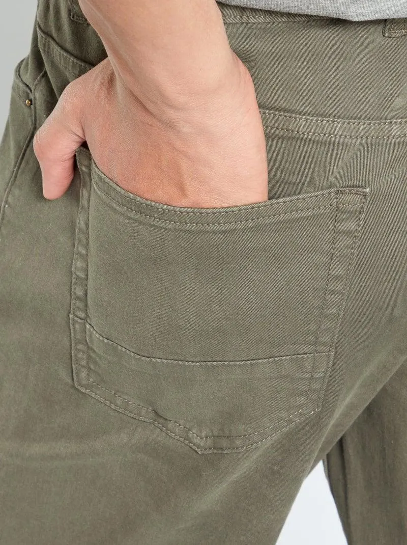 Pantaloni slim L36 per persone più alte di 190 cm - KAKI