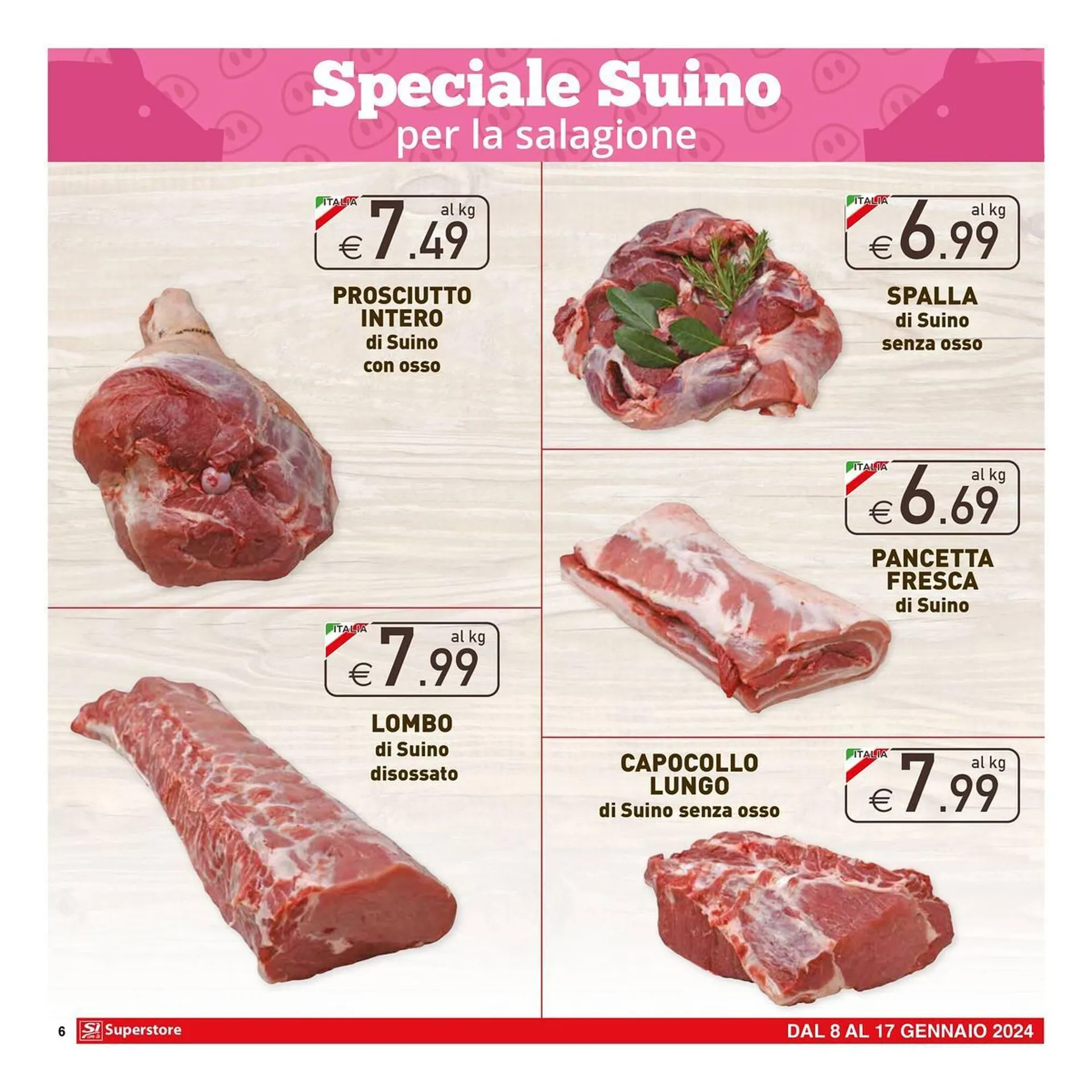 Volantino Sì con te Superstore da 8 gennaio a 17 gennaio di 2024 - Pagina del volantino 6