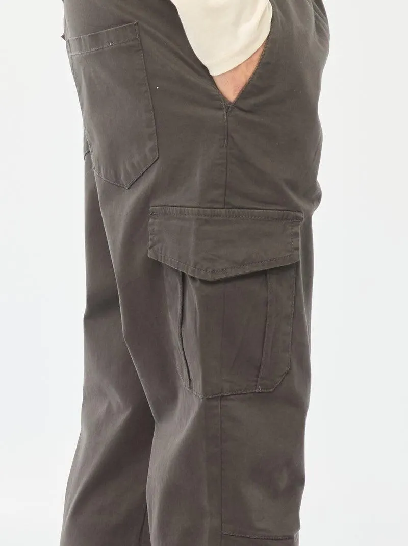 Jogpant con tasche con patta - Grigio