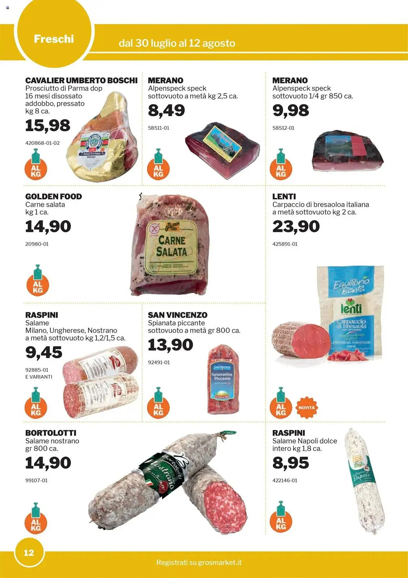 Volantino GrosMarket da 30 luglio a 12 agosto di 2025 - Pagina del volantino 12