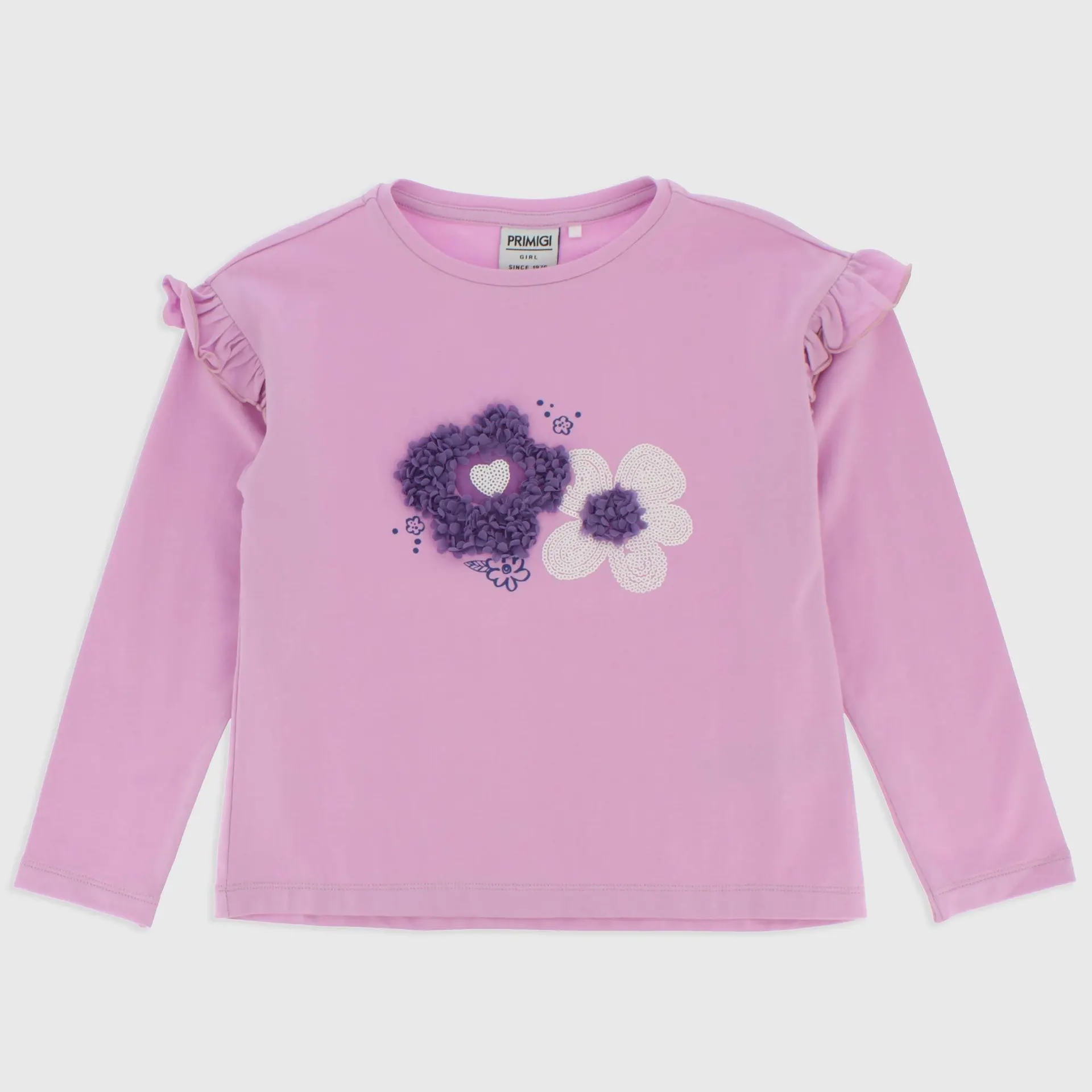 Maglietta in jersey elasticizzato da Bambina, ROSA