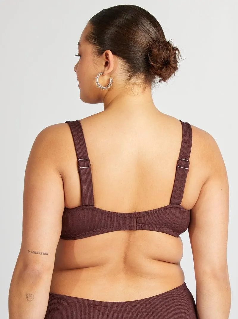 Reggiseno bikini bicolore - VIOLA