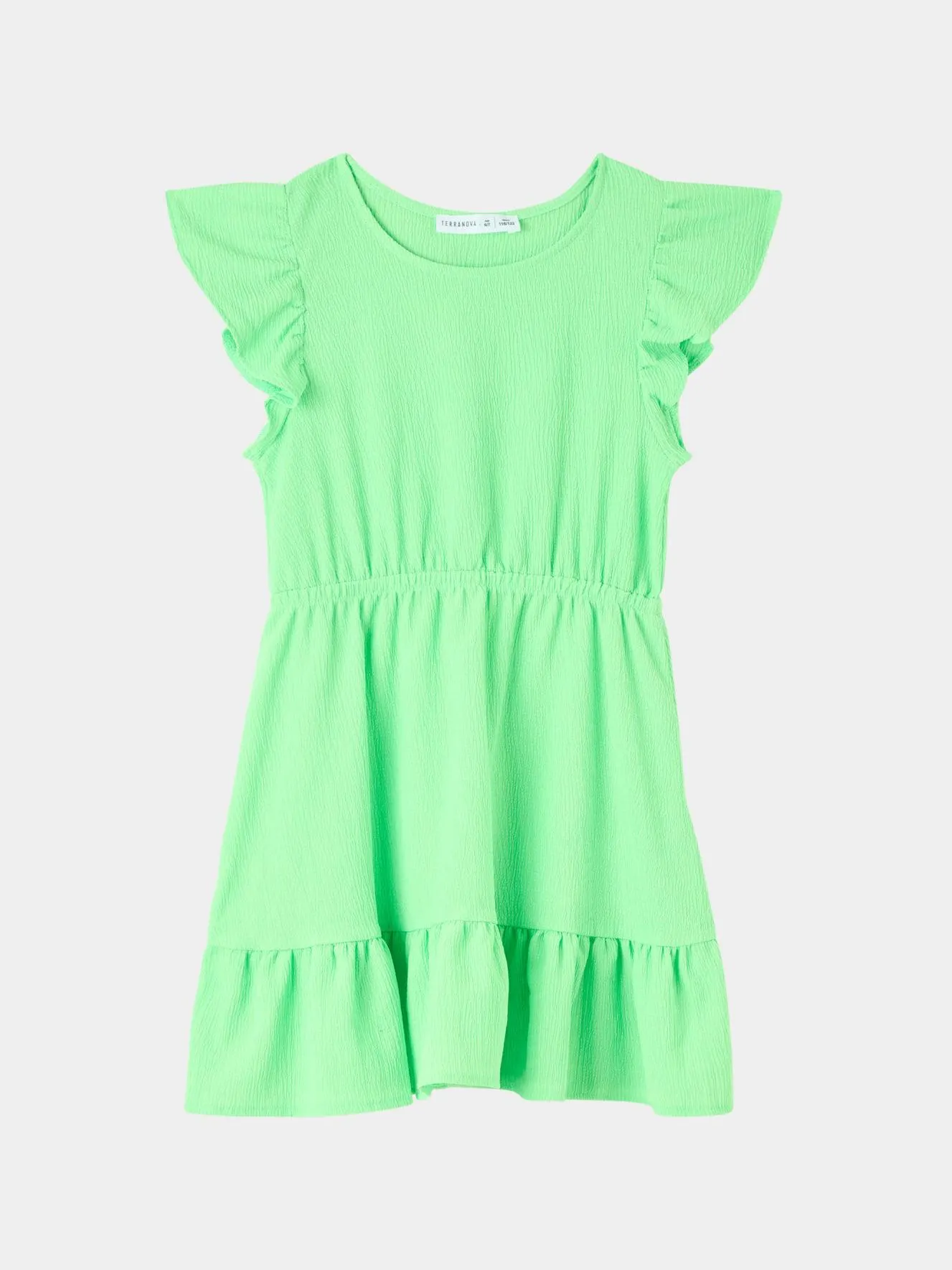 Vestito tinta unita Verde mela