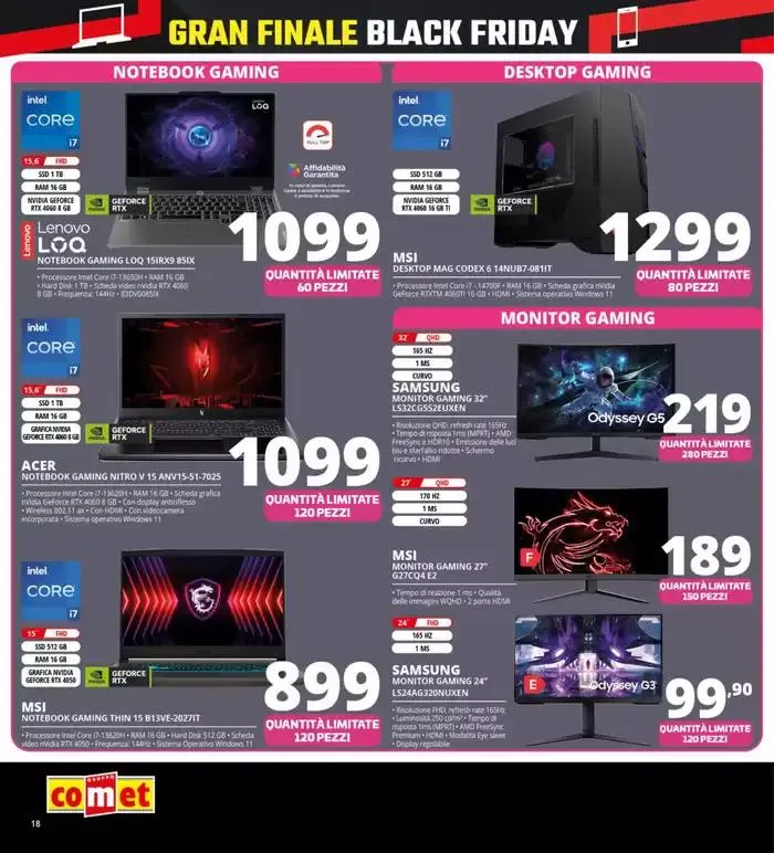 Black Friday Gran Finale da Comet! da 27 novembre a 2 dicembre di 2024 - Pagina del volantino 18