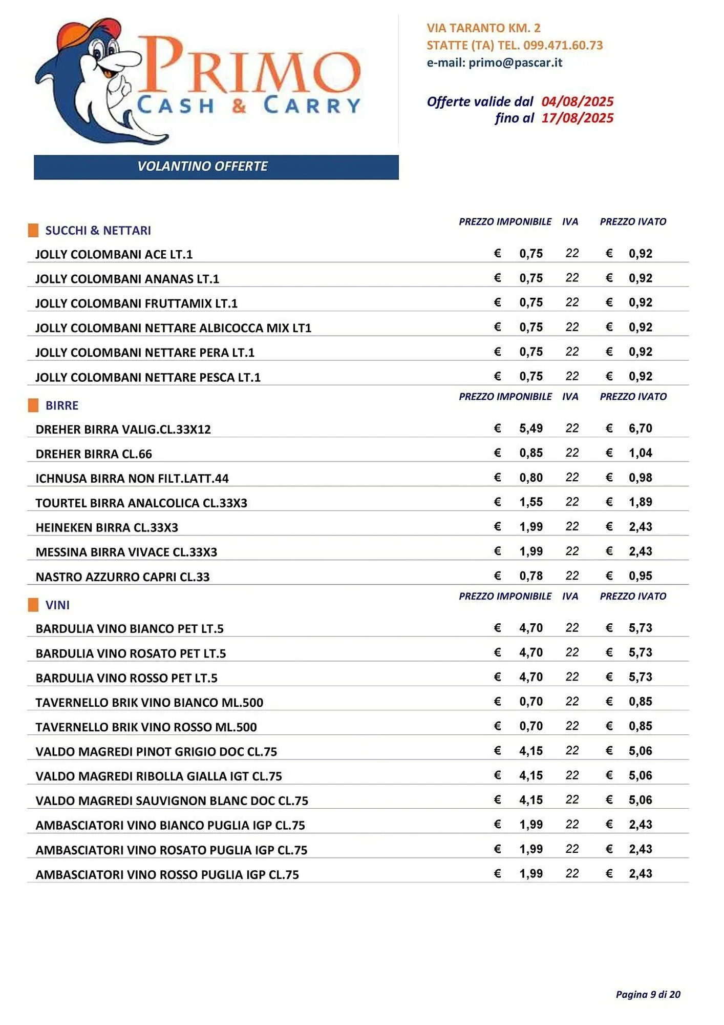 Volantino Gruppo Pascar da 4 agosto a 17 agosto di 2025 - Pagina del volantino 9