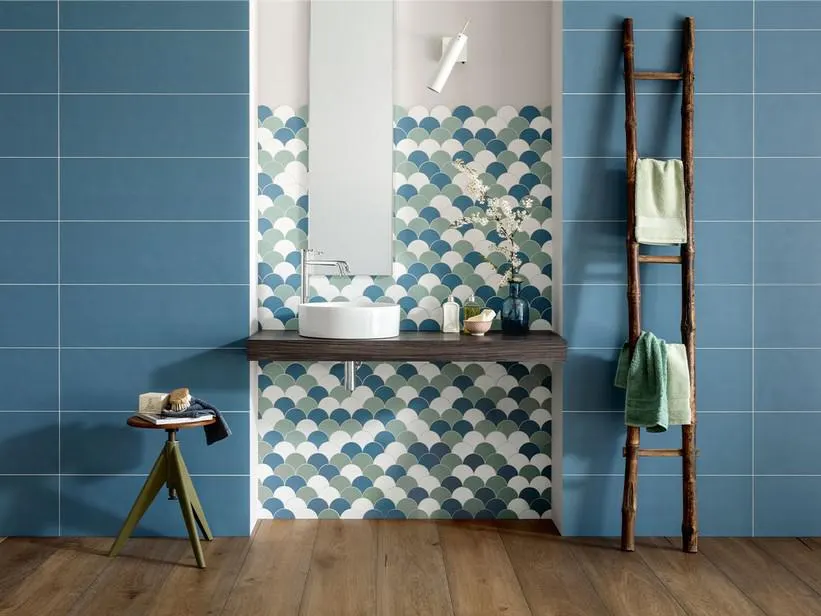 Piastrella Myway Ocean 25x75 Azzurro Polvere