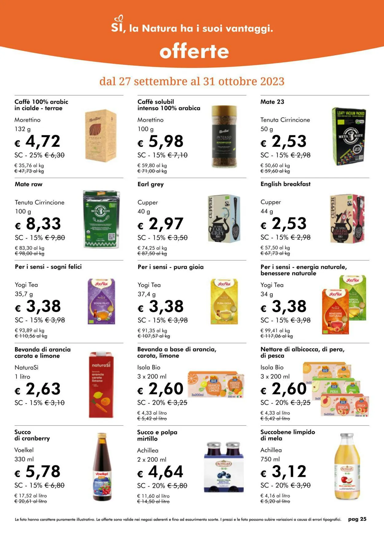 NaturaSì da 1 ottobre a 31 ottobre di 2023 - Pagina del volantino 25