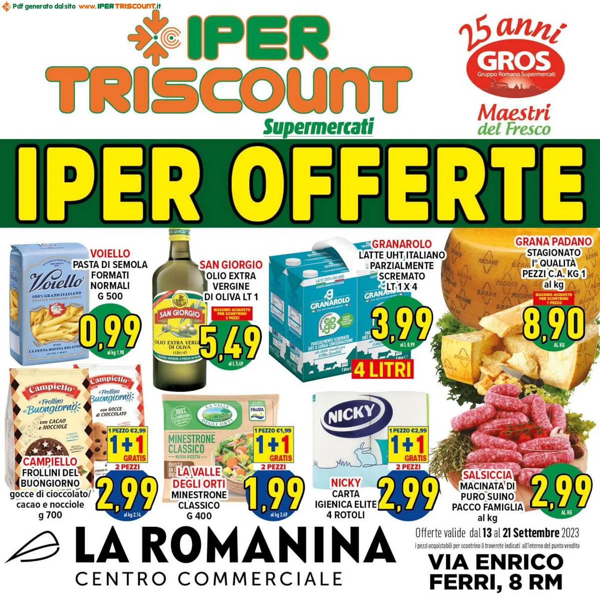 Volantino Iper Triscount da 13 settembre a 21 settembre di 2023 - Pagina del volantino 1