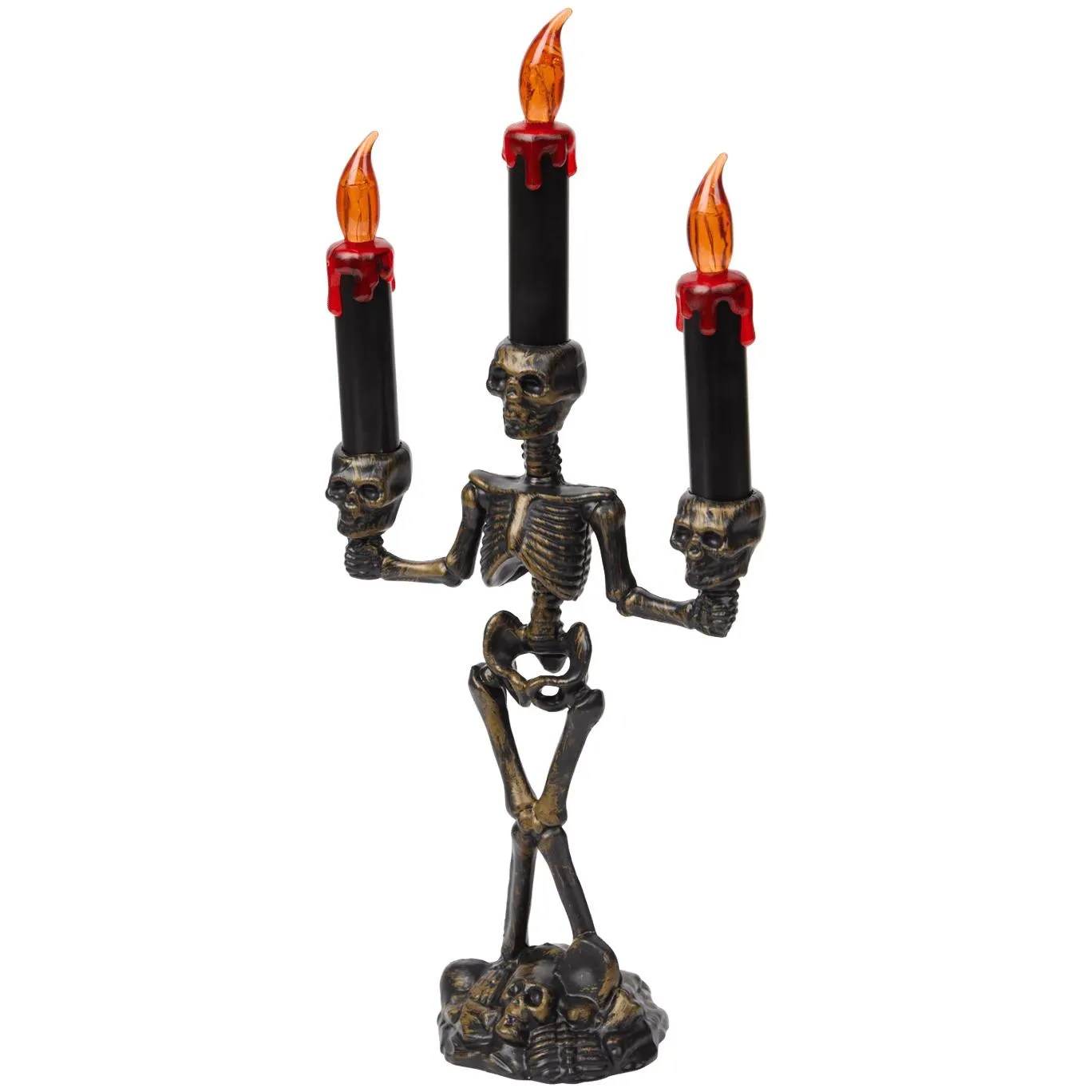 Portacandele scheletro Halloween