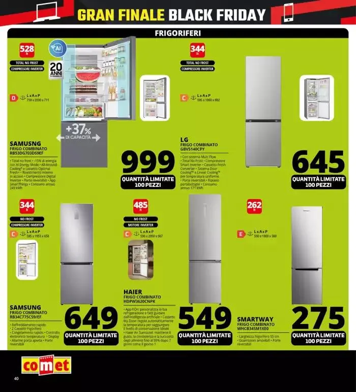 Black Friday Gran Finale da Comet! da 27 novembre a 2 dicembre di 2024 - Pagina del volantino 40