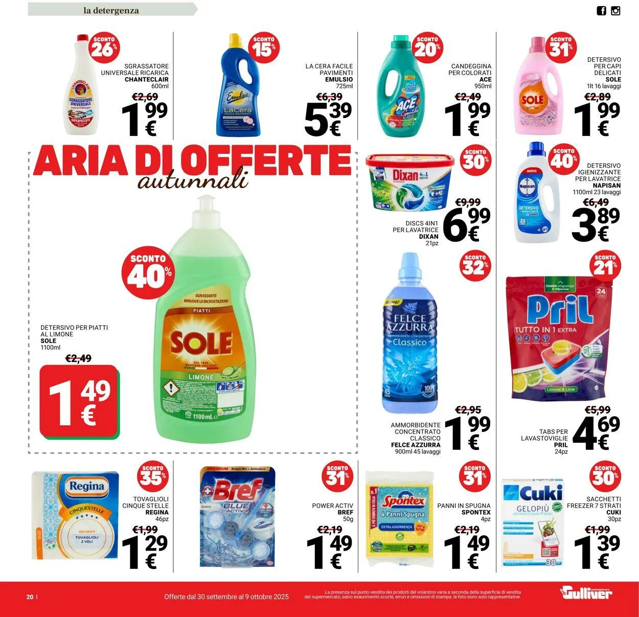 Gulliver Volantino attuale da 30 settembre a 9 ottobre di 2025 - Pagina del volantino 20