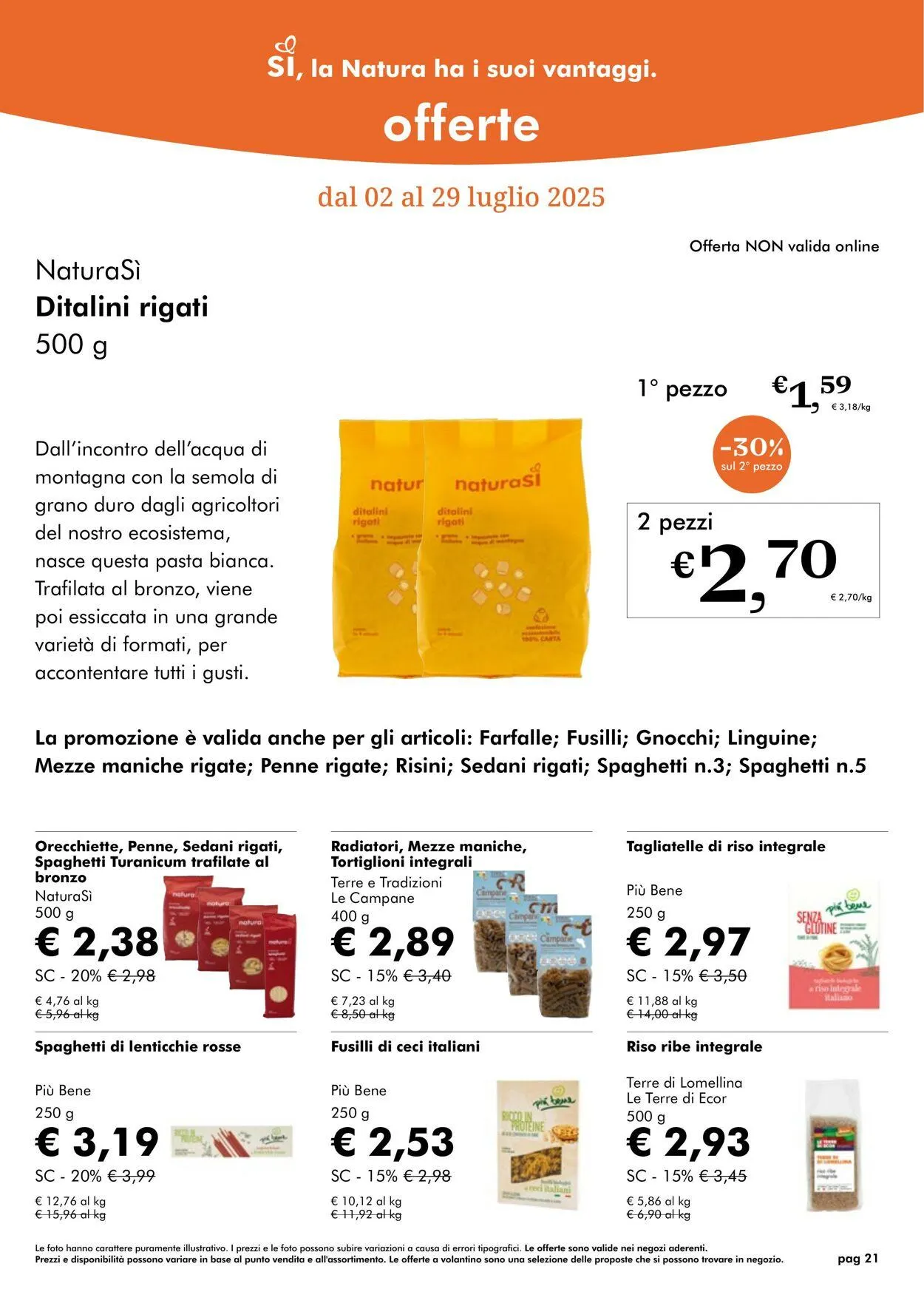 Natura Sì Volantino attuale da 1 luglio a 31 luglio di 2025 - Pagina del volantino 21