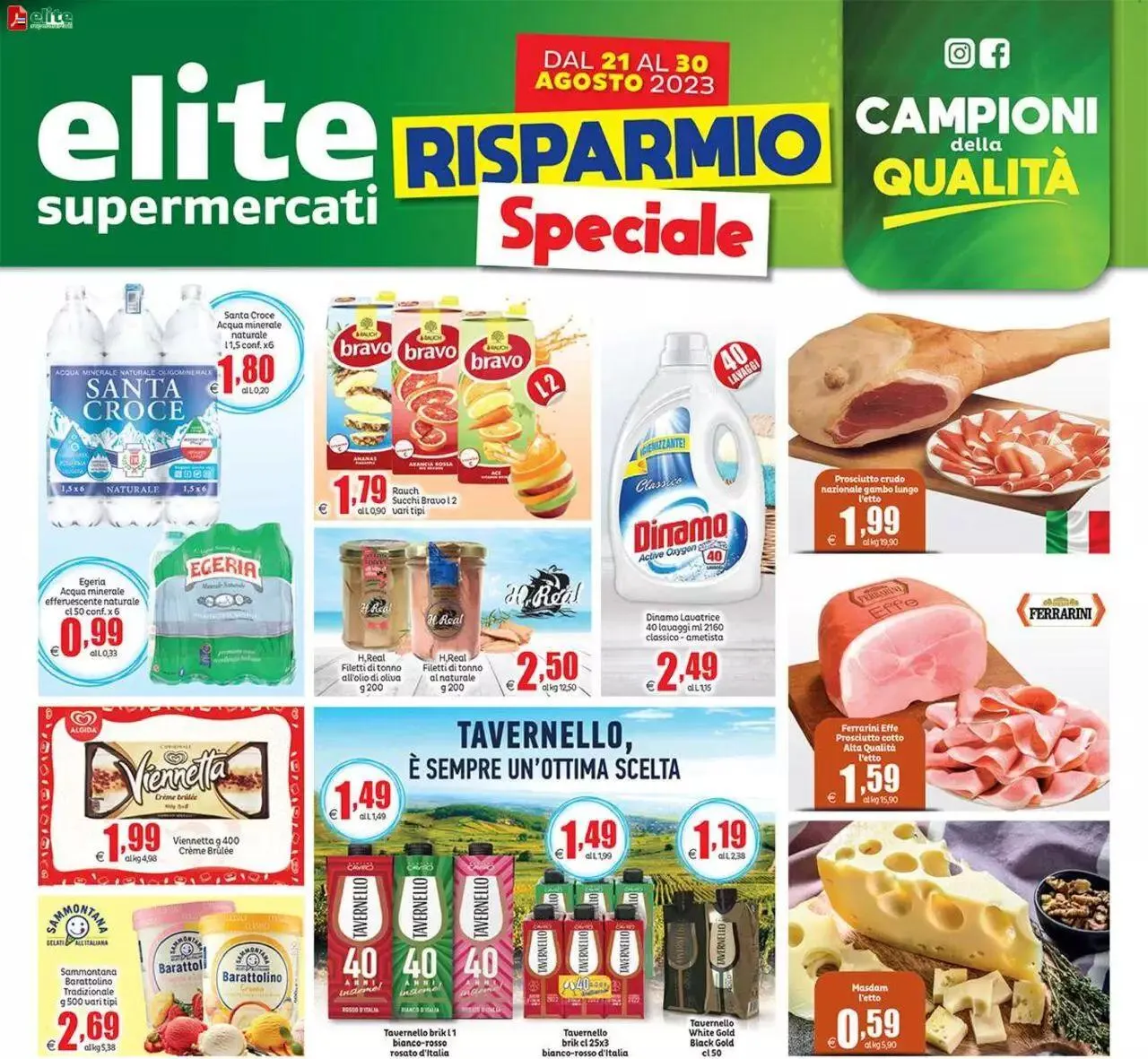 Volantino Elite Supermercati da 21 agosto a 30 agosto di 2023 - Pagina del volantino 1
