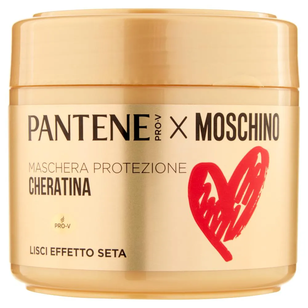 Pantene Pro-V X Moschino Maschera Protezione Cheratina Lisci Effetto Seta 300 ml