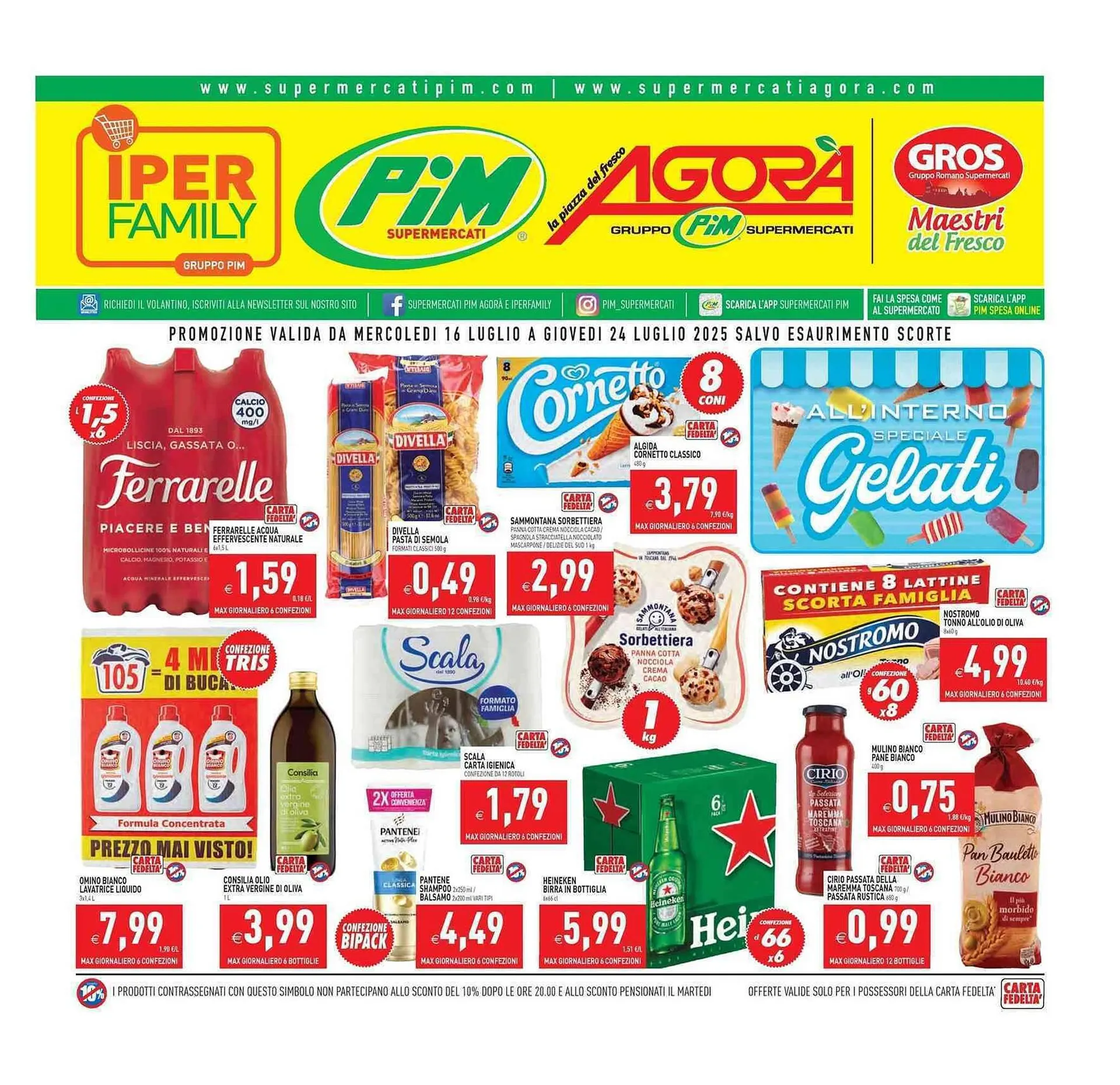 Volantino Supermercati Agorà da 16 luglio a 24 luglio di 2025 - Pagina del volantino 1