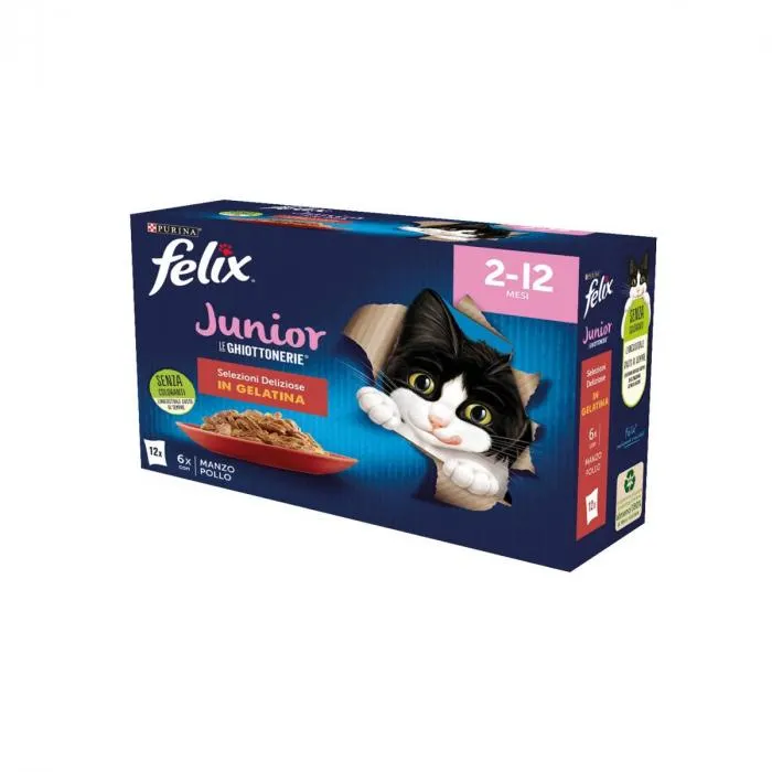 Purina felix le ghiottonerie bocconcini per gatti piccoli multipack 12 x 85 gr