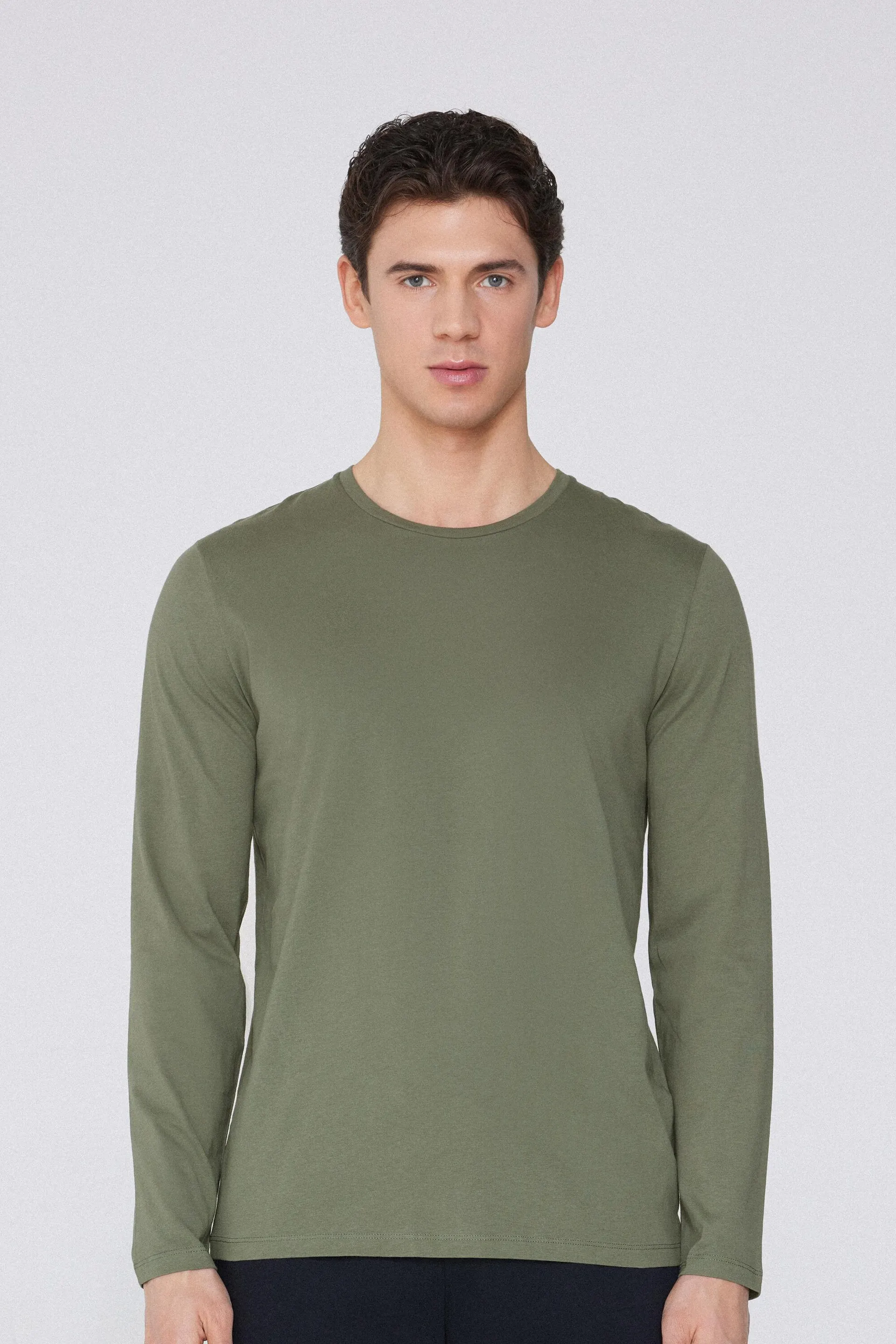 Maglia 100% Cotone Girocollo Manica Lunga