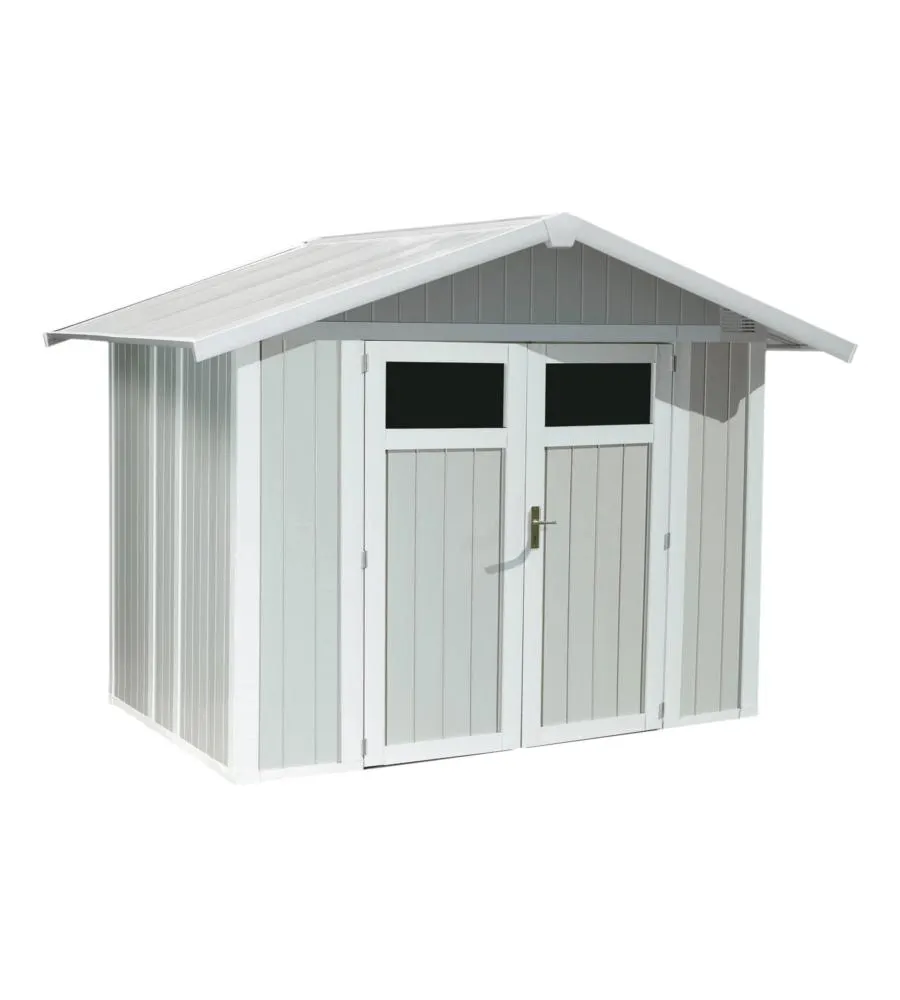 Capanno da giardino in pvc grosfillex "utility grigio-azzurro" 4,9 mq - 22805137