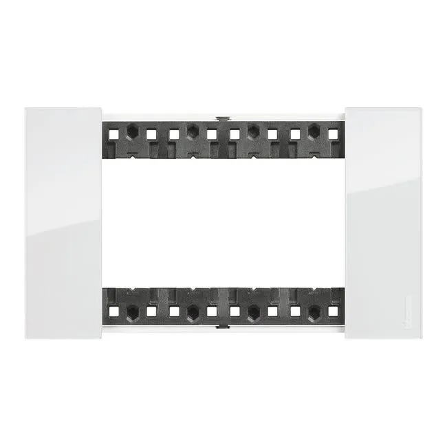 Placca 4 moduli Living Now BTICINO bianco ghiaccio