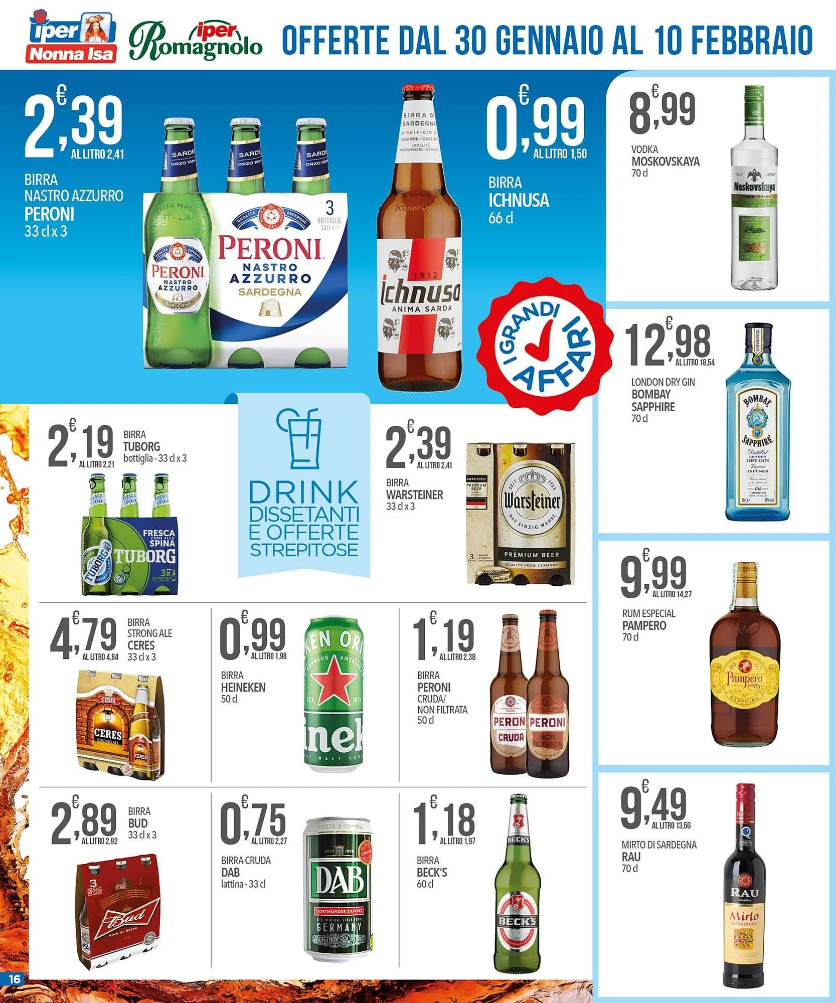 Volantino Iper Romagnolo da 30 gennaio a 10 febbraio di 2025 - Pagina del volantino 16