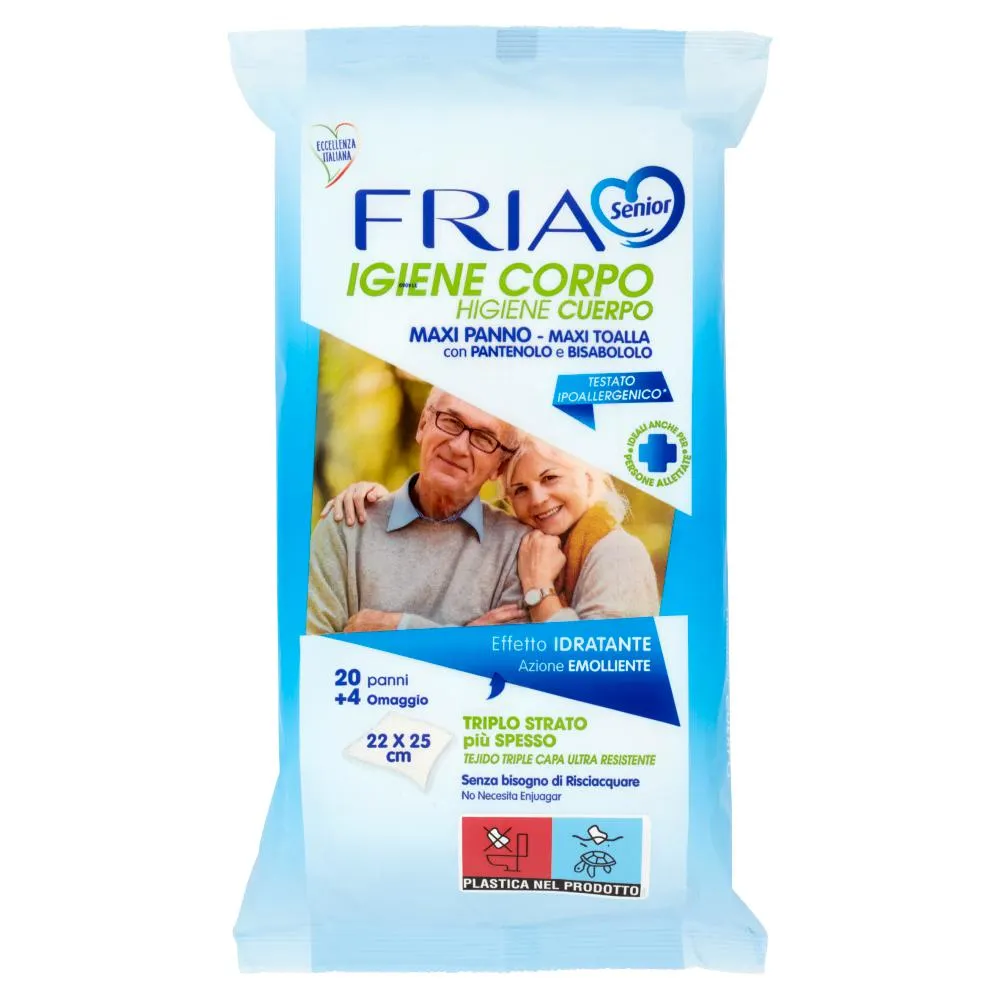 Fria Senior Igiene Corpo Maxi Panno Effetto Idratante 24 pz