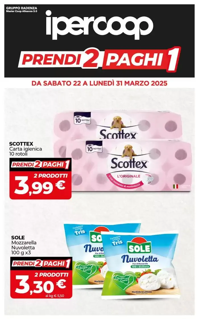Prendi 2 paghi 1 da 22 marzo a 31 marzo di 2025 - Pagina del volantino 1
