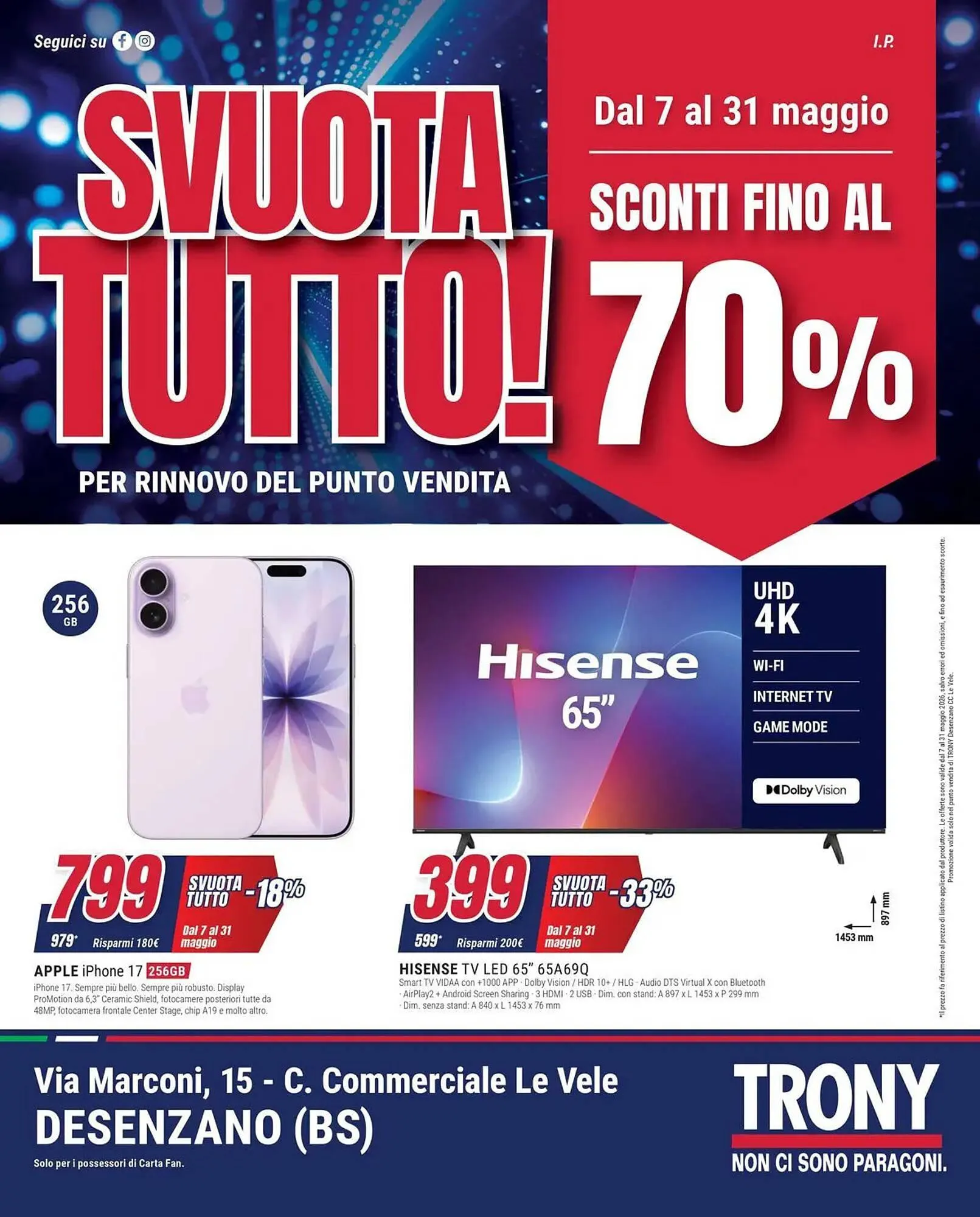Volantino Trony da 7 maggio a 17 maggio di 2026 - Pagina del volantino 1