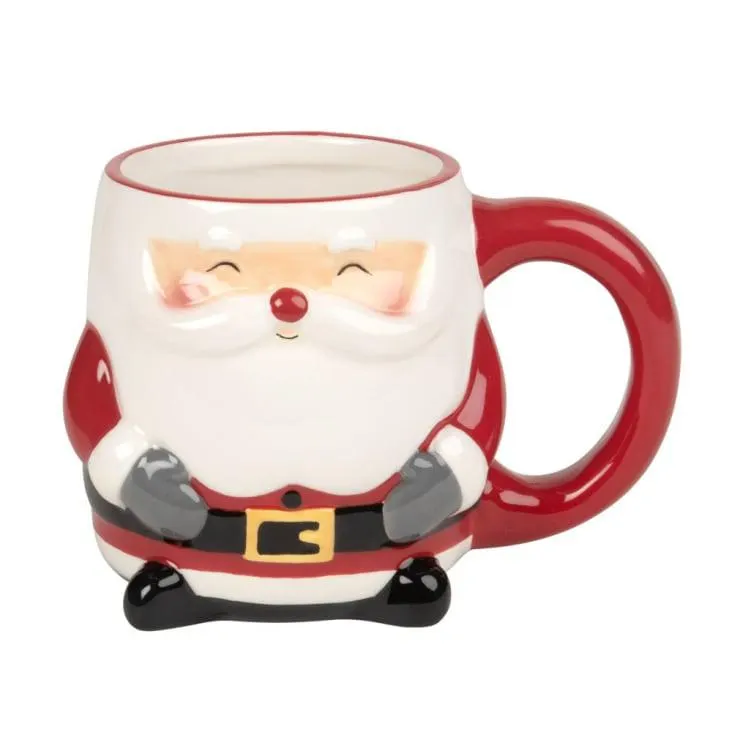 Mug Babbo Natale in maiolica - Lotto di 2