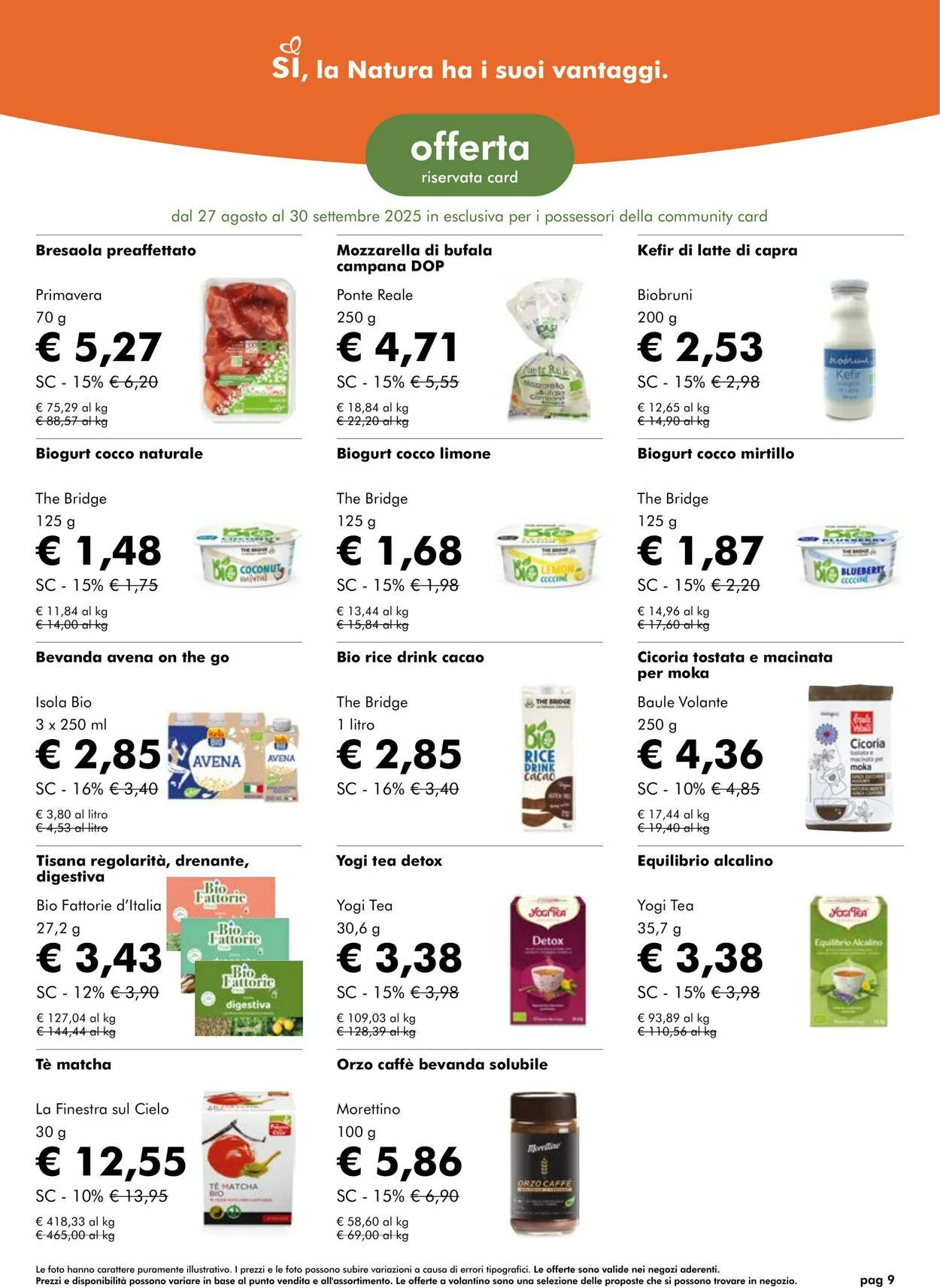 Natura Sì Volantino attuale da 25 settembre a 9 ottobre di 2025 - Pagina del volantino 9