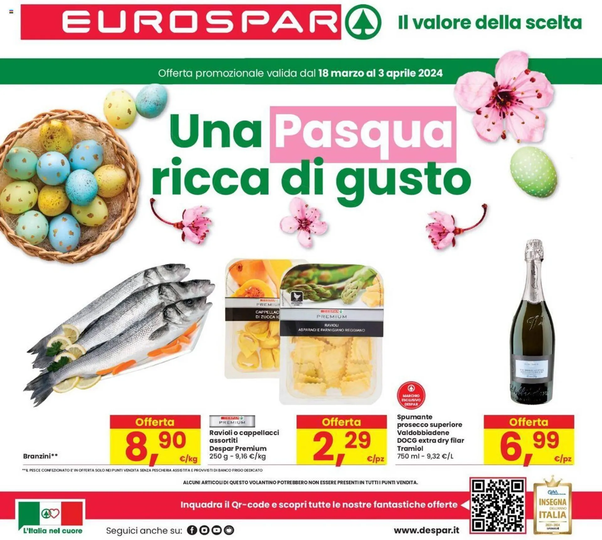Volantino Eurospar da 18 marzo a 3 aprile di 2024 - Pagina del volantino 1