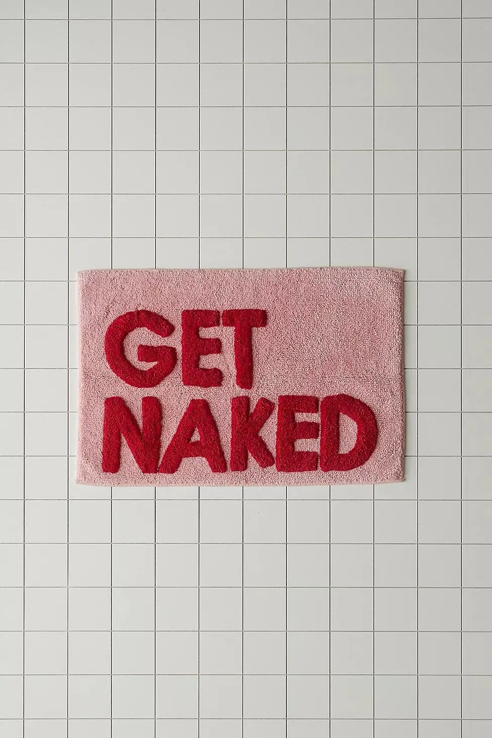 Get Naked Pink & Red Bath Mat