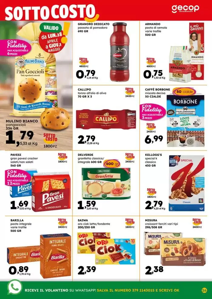 Sottocosto Freschi da 22 aprile a 4 maggio di 2025 - Pagina del volantino 16