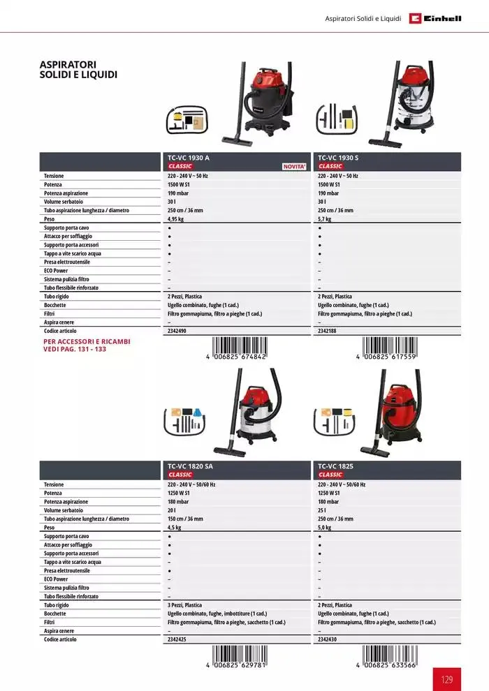 Elettroutensili 2025 da 11 febbraio a 31 dicembre di 2025 - Pagina del volantino 129