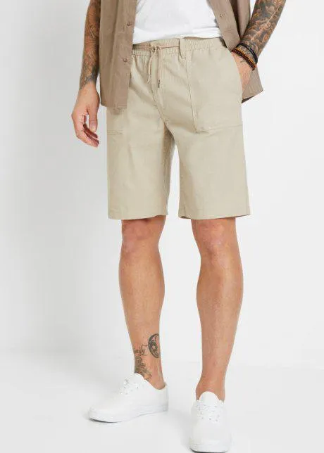 Bermuda in misto lino, regular fit