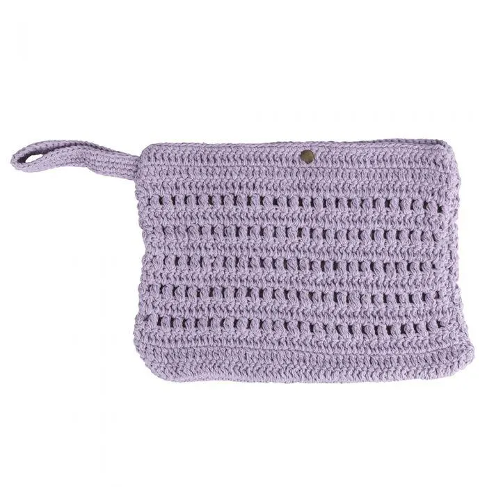 Pochette uncinetto lilla, Crochet