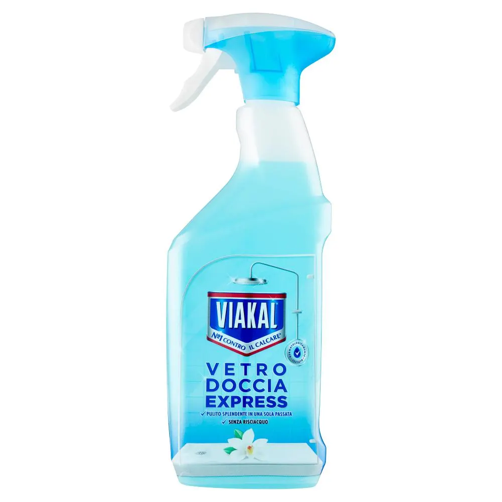 Viakal Detersivo Anticalcare Vetro Doccia Express Senza Risciacquo Spray 500 ml