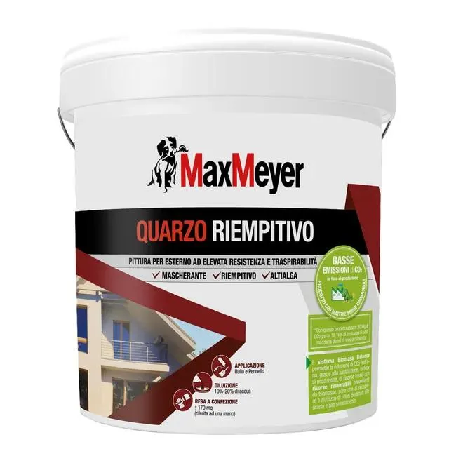 Pittura al quarzo MAXMEYER QUARZO RIEMPITIVO BMB bianco, ruvido opaco, 14 l