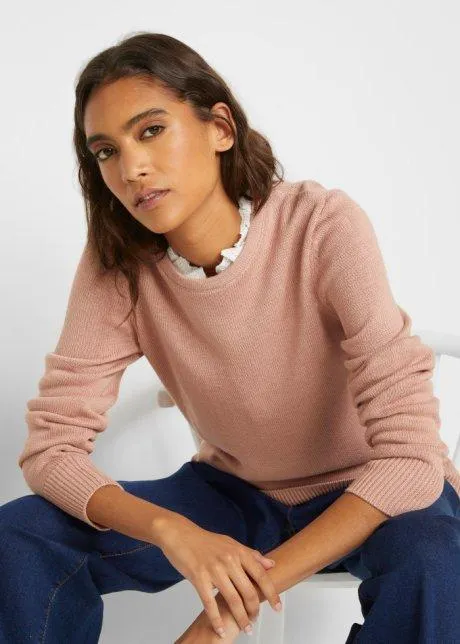 Maglione 2 in 1 con inserto di camicia