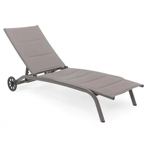 Lettino Cleo Con Ruote Tortora Bizzotto 662260 Arredamento Per Giardino
