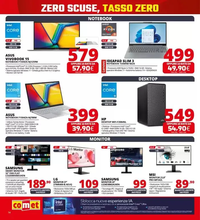 Zero scusa, tasso zero da Comet! da 3 aprile a 16 aprile di 2025 - Pagina del volantino 14