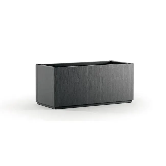 Fioriera ETHICA STEFANPLAST in polipropilene antracite H 36 cm L 80 x P 36 cm
