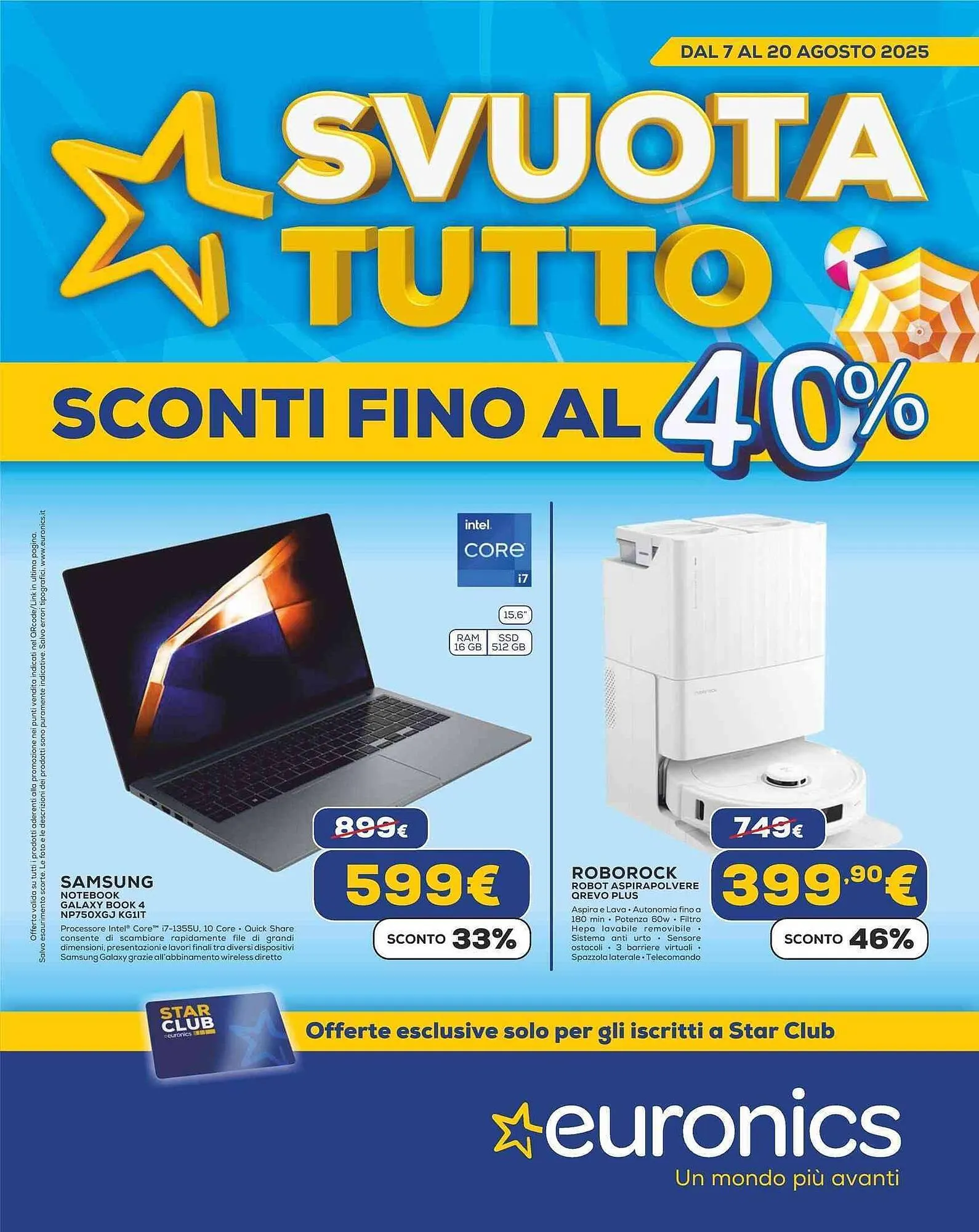 Volantino Euronics da 7 agosto a 20 agosto di 2025 - Pagina del volantino 1