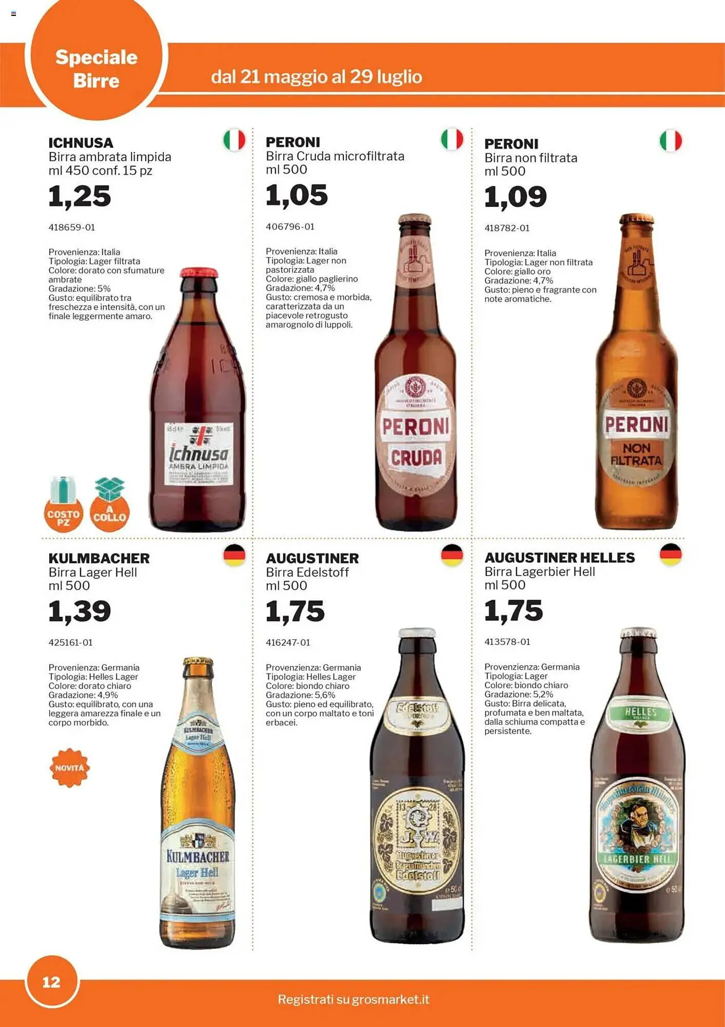 Volantino GrosMarket da 21 maggio a 29 luglio di 2025 - Pagina del volantino 12