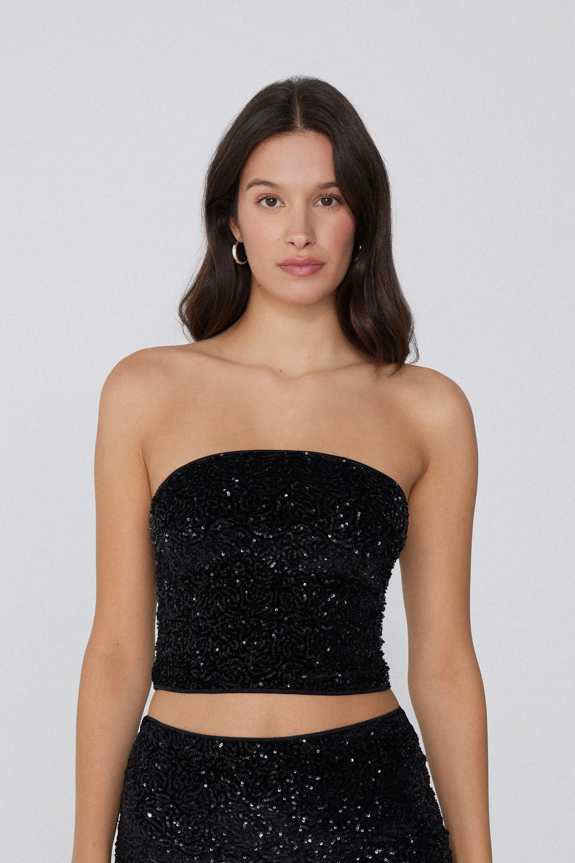Top Corto in Paillettes