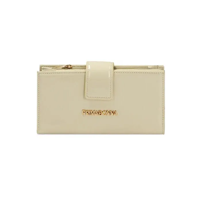 Portafogli panna in vernice