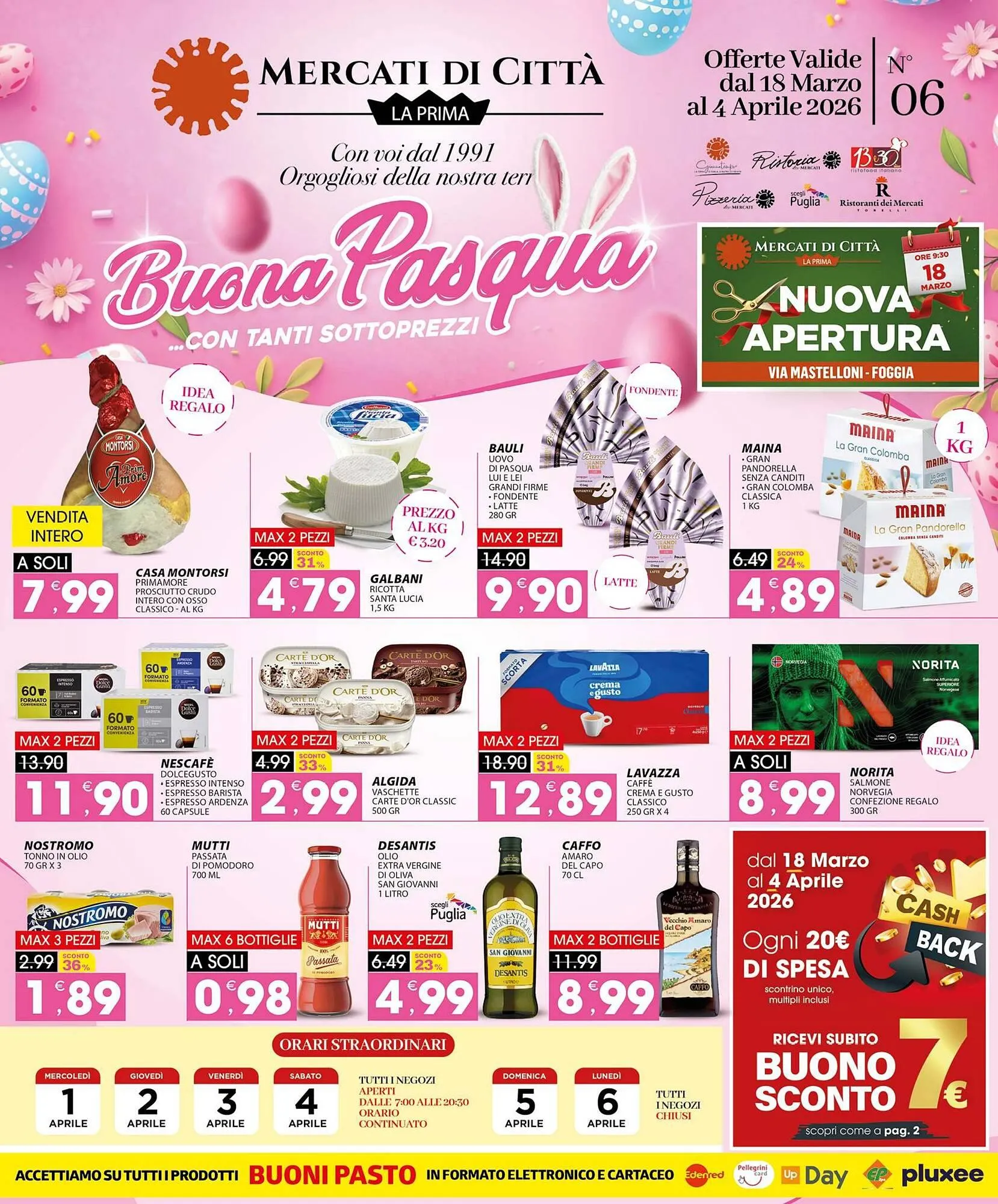 Volantino Mercati di Città La Prima da 20 marzo a 4 aprile di 2026 - Pagina del volantino 1